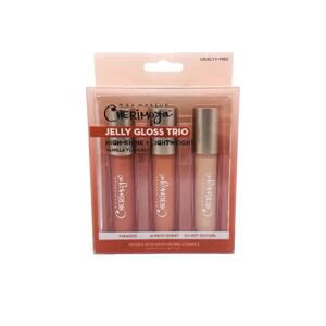 Max Makeup Cherimoya Jelly Gloss Trio – 3 Color Set – Hydrating, Glossy Lip Glos